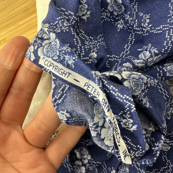 Vintage Mini World Girls Dress Size 3 Floral Lace Peter Pan Collar Blue USA Made - Picture 8 of 11